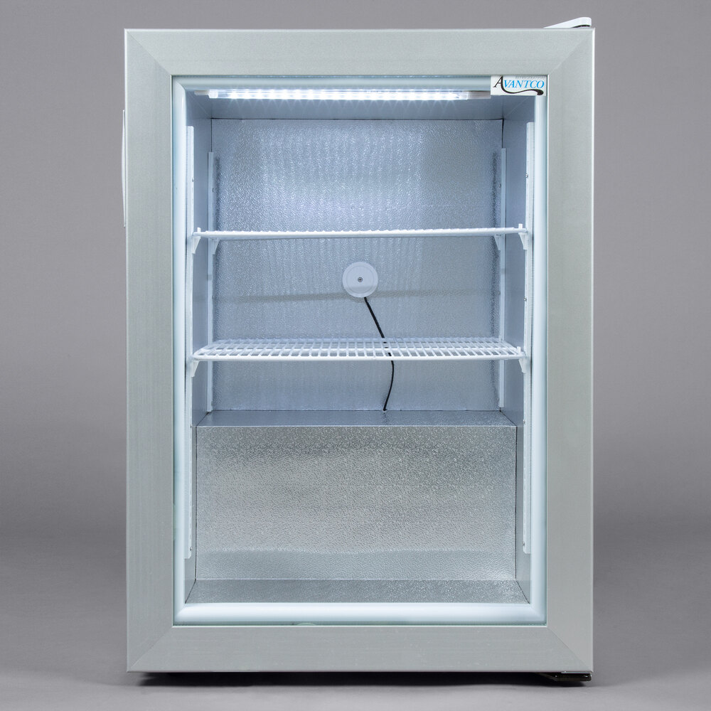 Avantco CFM3 White Countertop Display Freezer with Swing Door