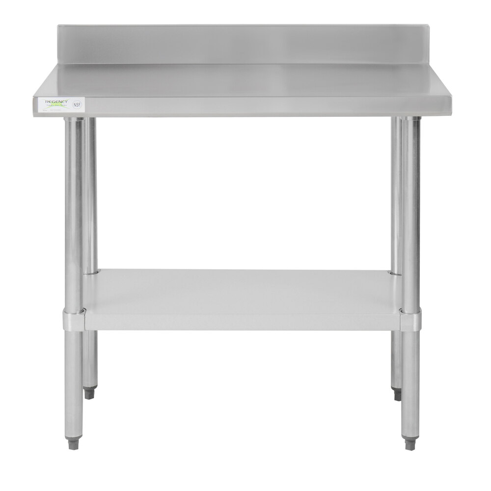 Express KitchQuip Galvanized Steel Work Table Legs – Set Of 4, 35” Long, Commercial Grade