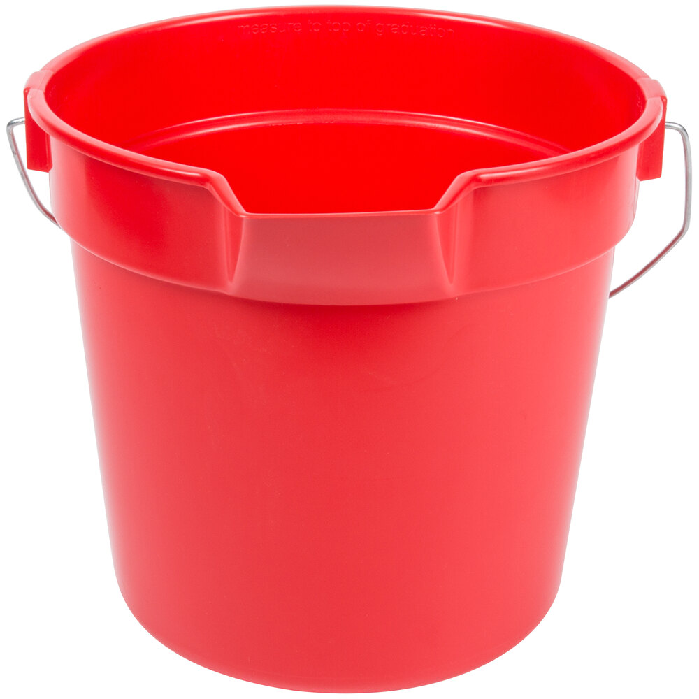Continental Red Plastic Utility Bucket (10 Quart, Round)