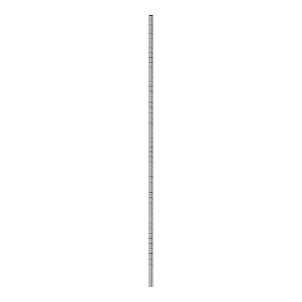 A long thin metal pole with black lines.