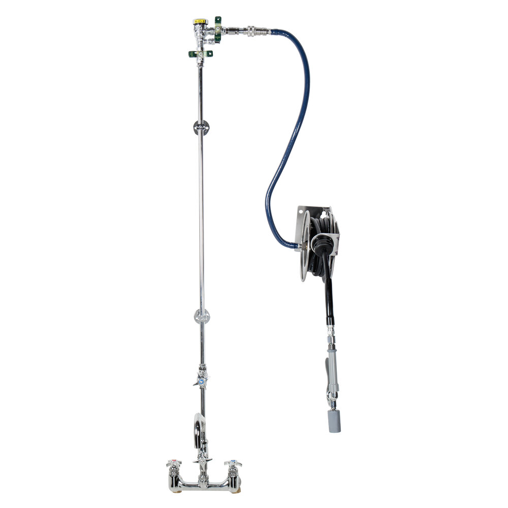 T&S B1439BF12C12 Wall Mounted Hose Reel with 12' Hose, 12" Swing