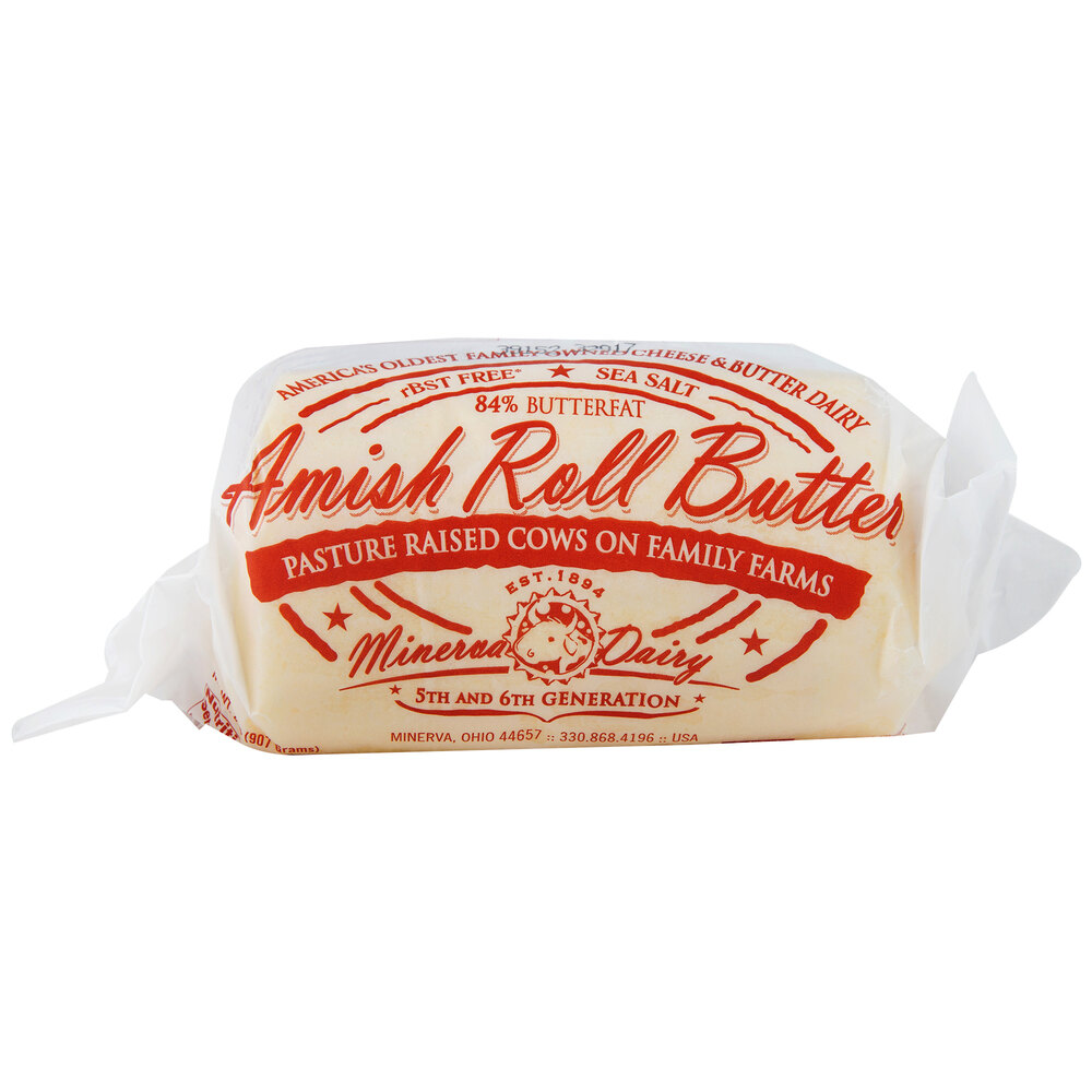 Minerva Dairy 2 lb. Small Batch Amish Roll Butter 6/Case