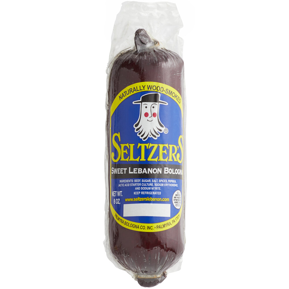 Seltzer's Lebanon Bologna 8 oz. Sweet Bologna Chub 15/Case