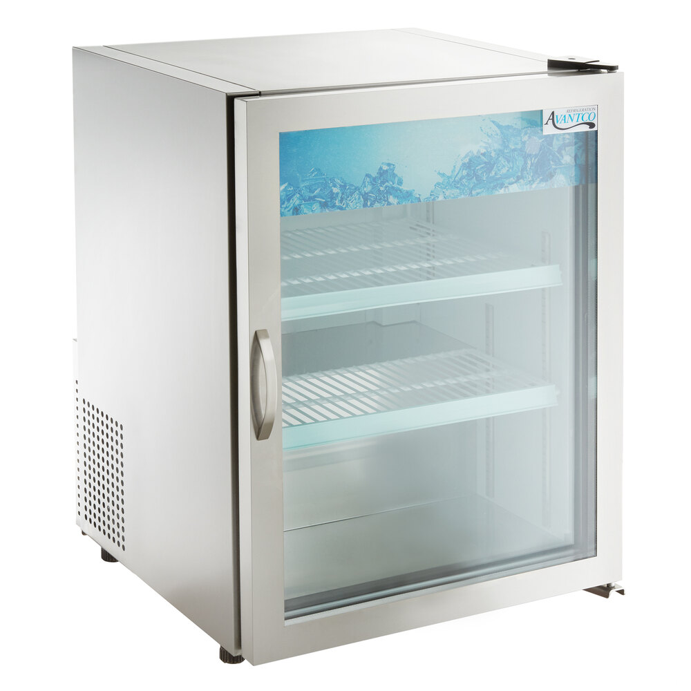 Avantco CRM5HC Stainless Steel Countertop Display Refrigerator with