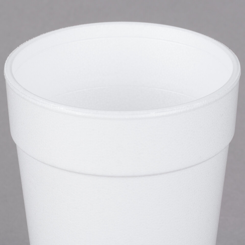 20j16 White Styrofoam Dart Insulated Foam Cups 1.25 Lb 500/carton 