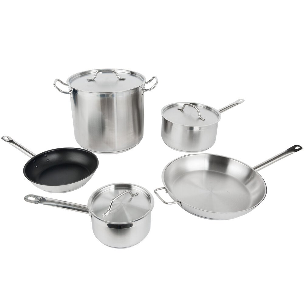 Vigor 8Piece Stainless Steel Induction Ready Cookware Set