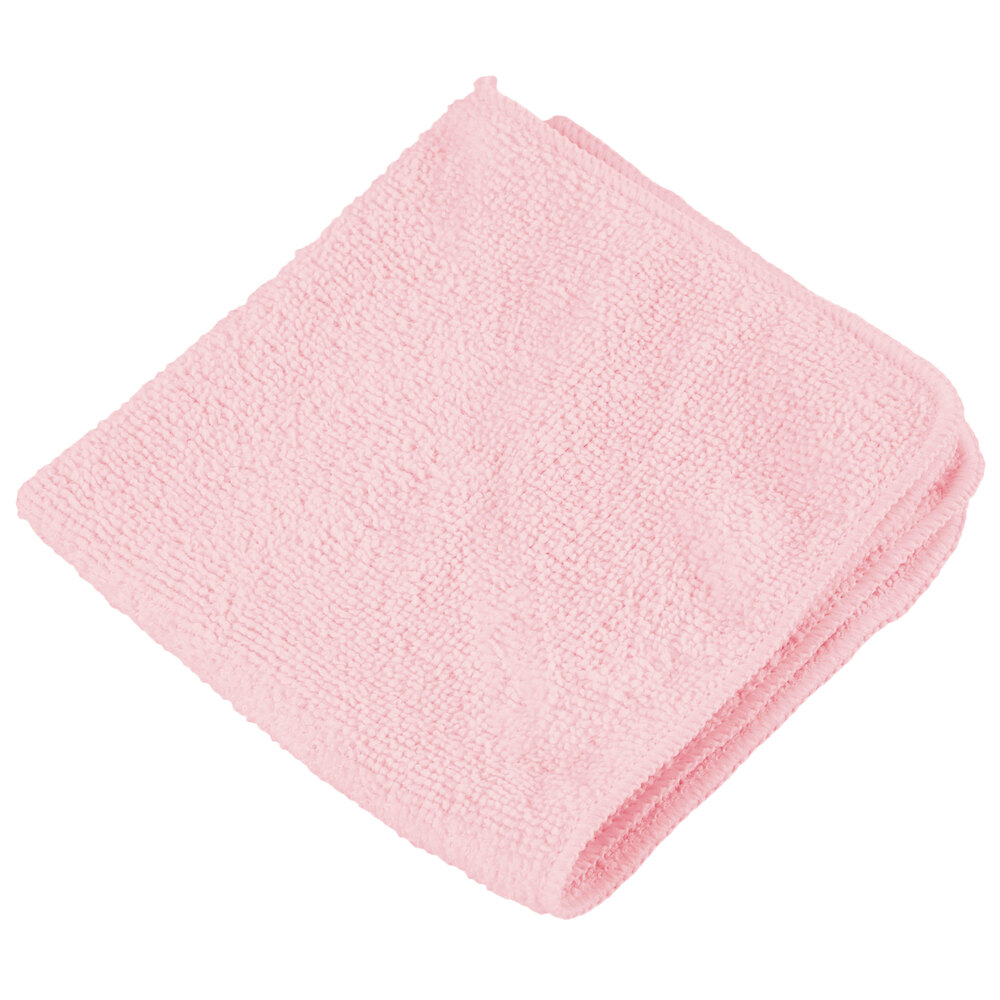 Rubbermaid 1820577 HYGEN Sanitizer Safe 12" x 12" Pink Microfiber Cloth
