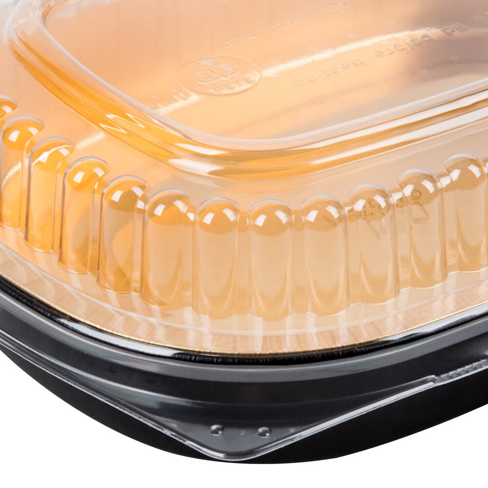 Pactiv Classic Carryout Aluminum Small Food Container Black/Gold