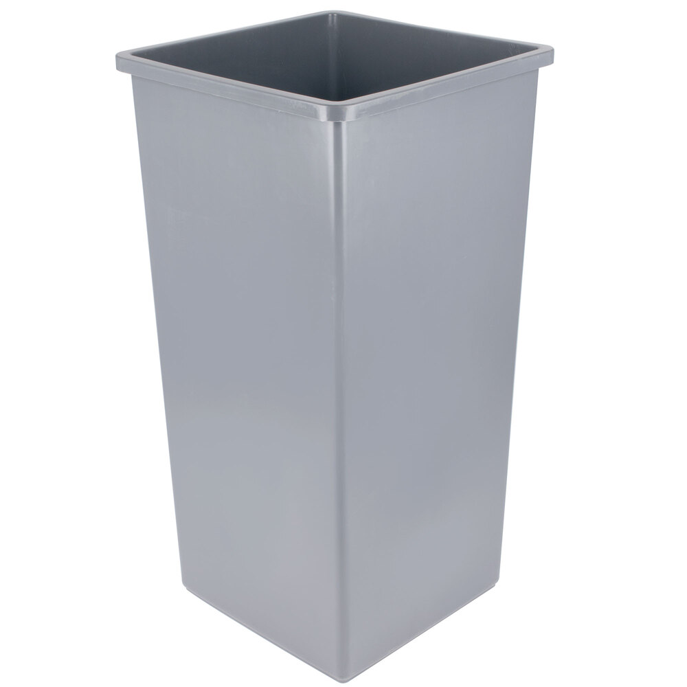 Waste Basket, 25 Gallon, Beige, Plastic, Square, Continental 25BE
