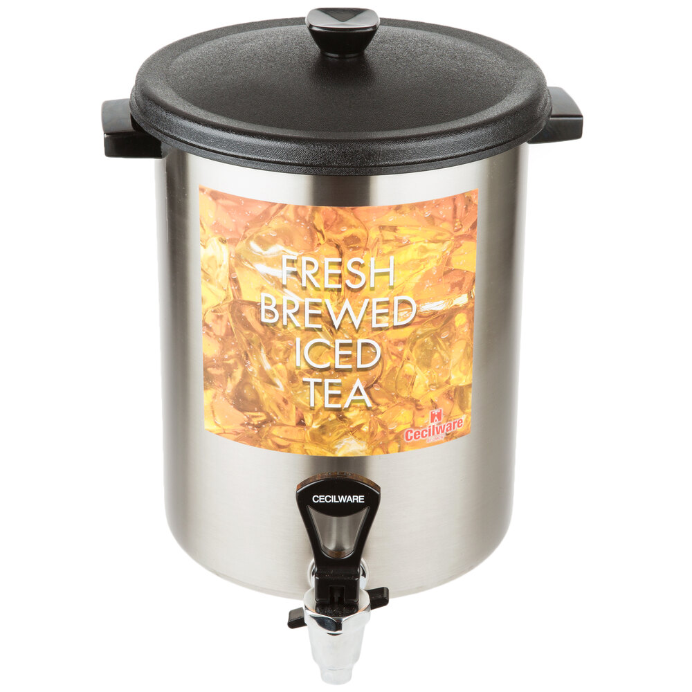 Cecilware B1/3T Stainless Steel 3 Gallon Iced Tea Dispenser
