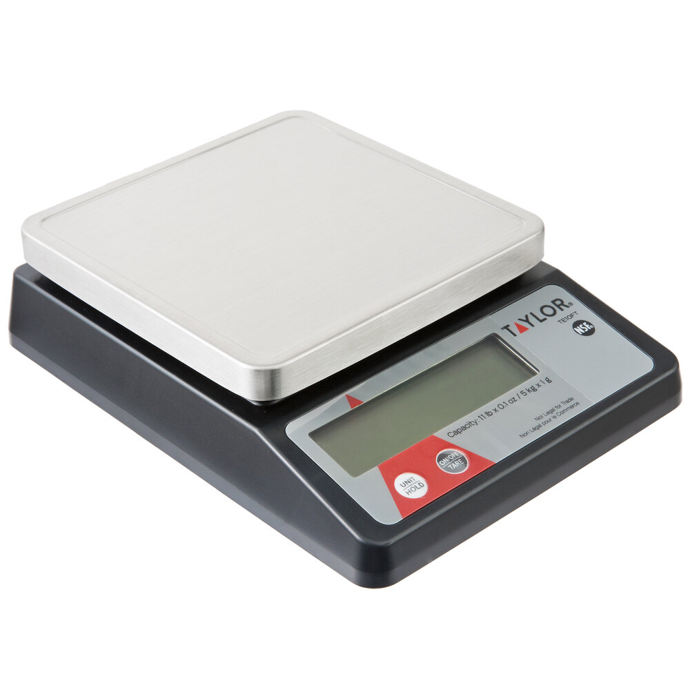Stainless Steel NSF Taylor Precision TE10FT 11-Pound Compact Digital Portion Control Scale