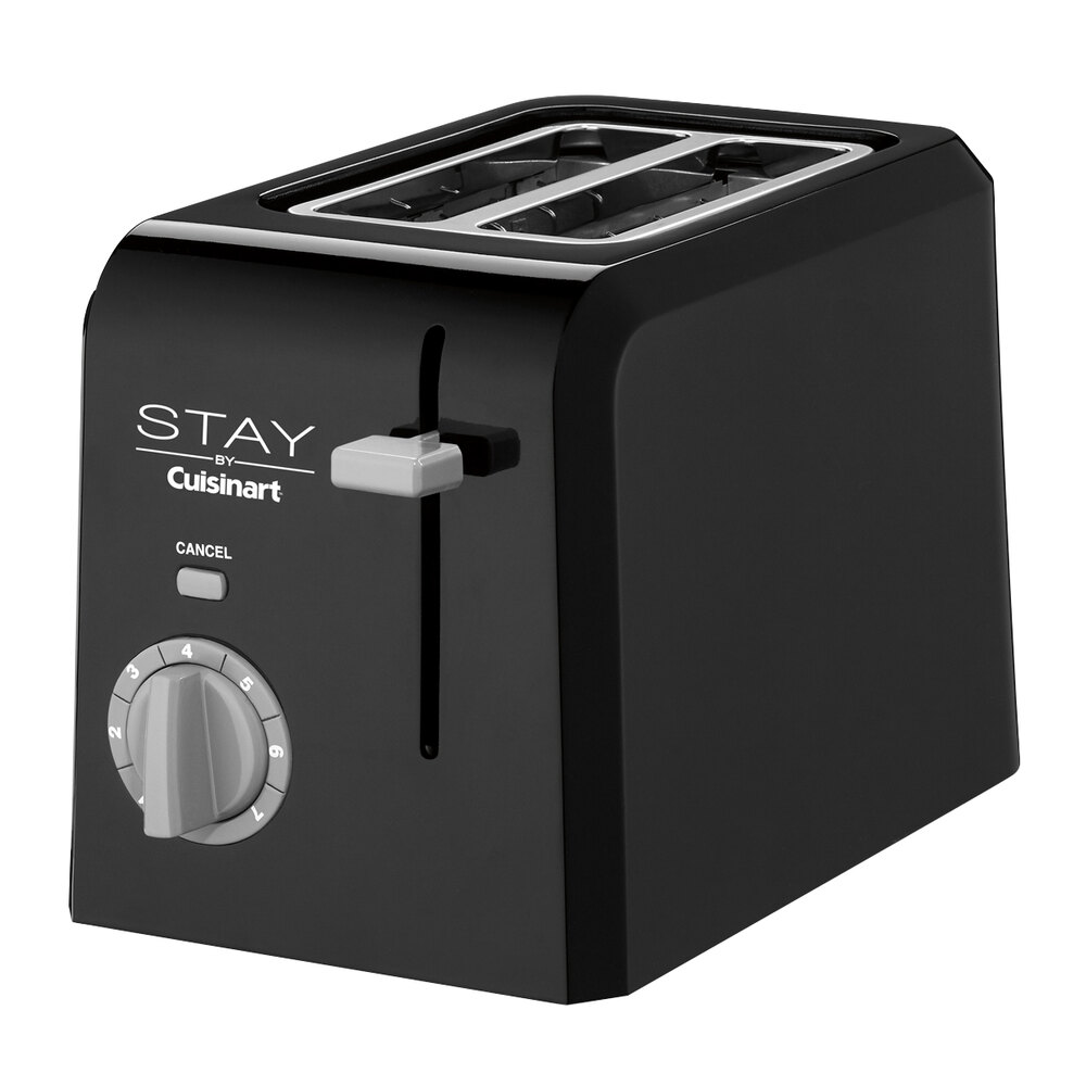 STAY by Cuisinart WPT220BK 2 Slice Black Toaster
