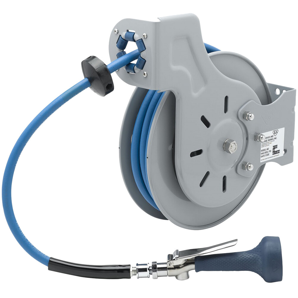 T&S B723208M 35' Open Epoxy Coated Steel Hose Reel with B0108