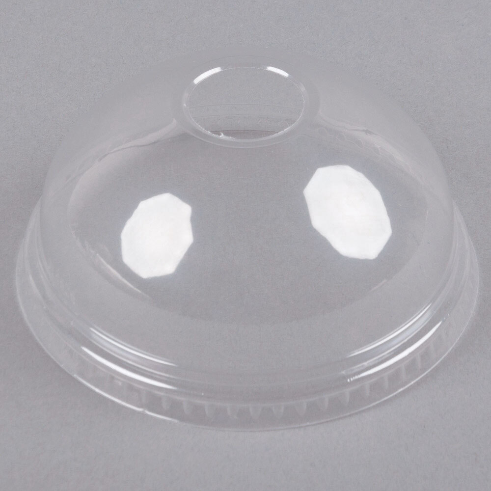 Solo DLR626 Clear Plastic Dome Lid with 1" Hole 1000/Case