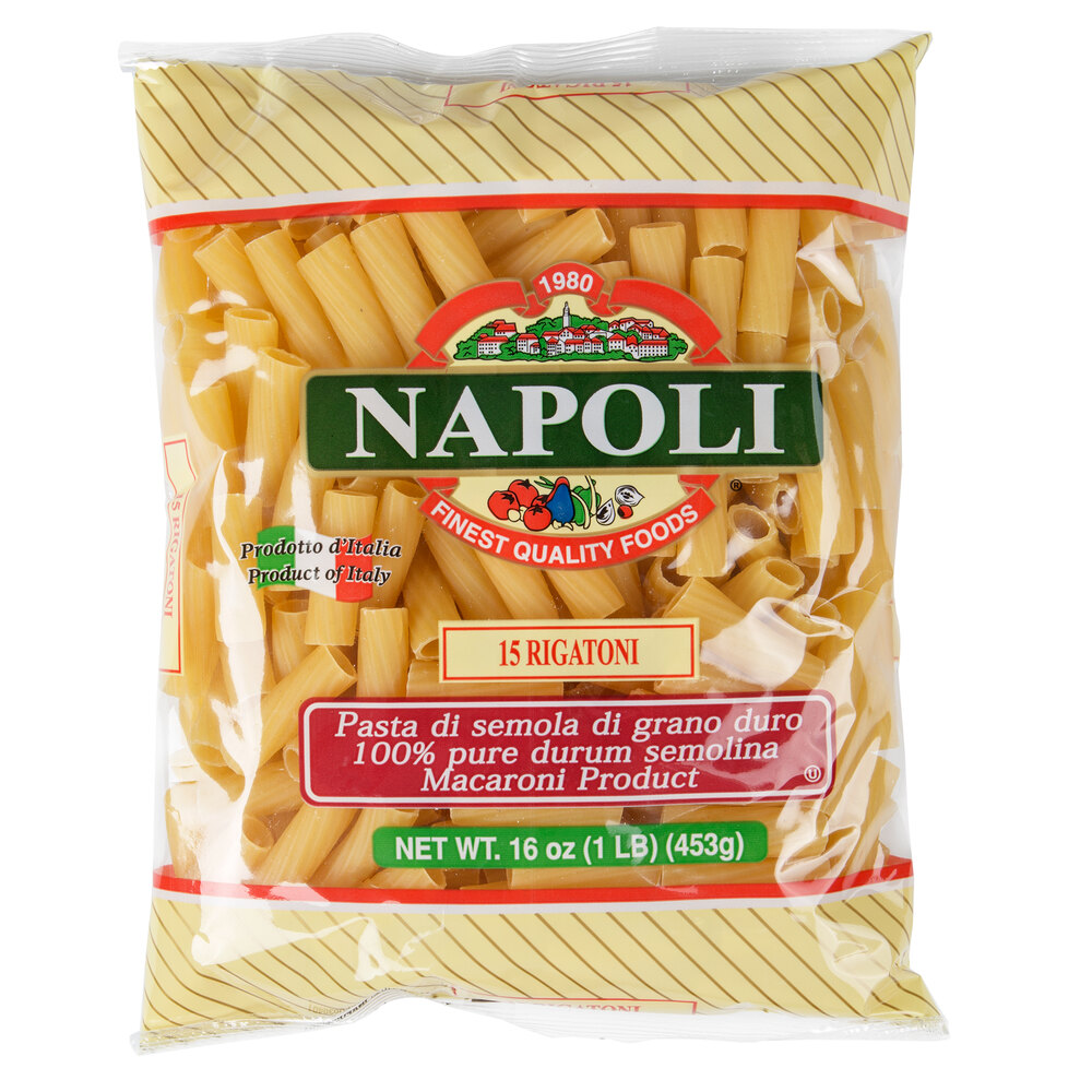 Napoli 1 lb. Rigatoni Pasta 20/Case