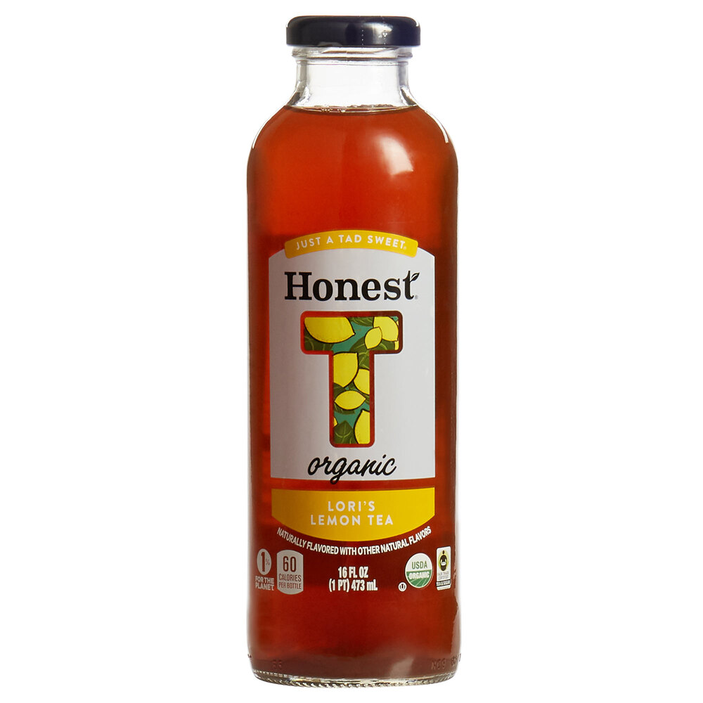 Honest Tea 16 fl. oz. Organic Sweetened Lori's Lemon Iced Tea 12/Case