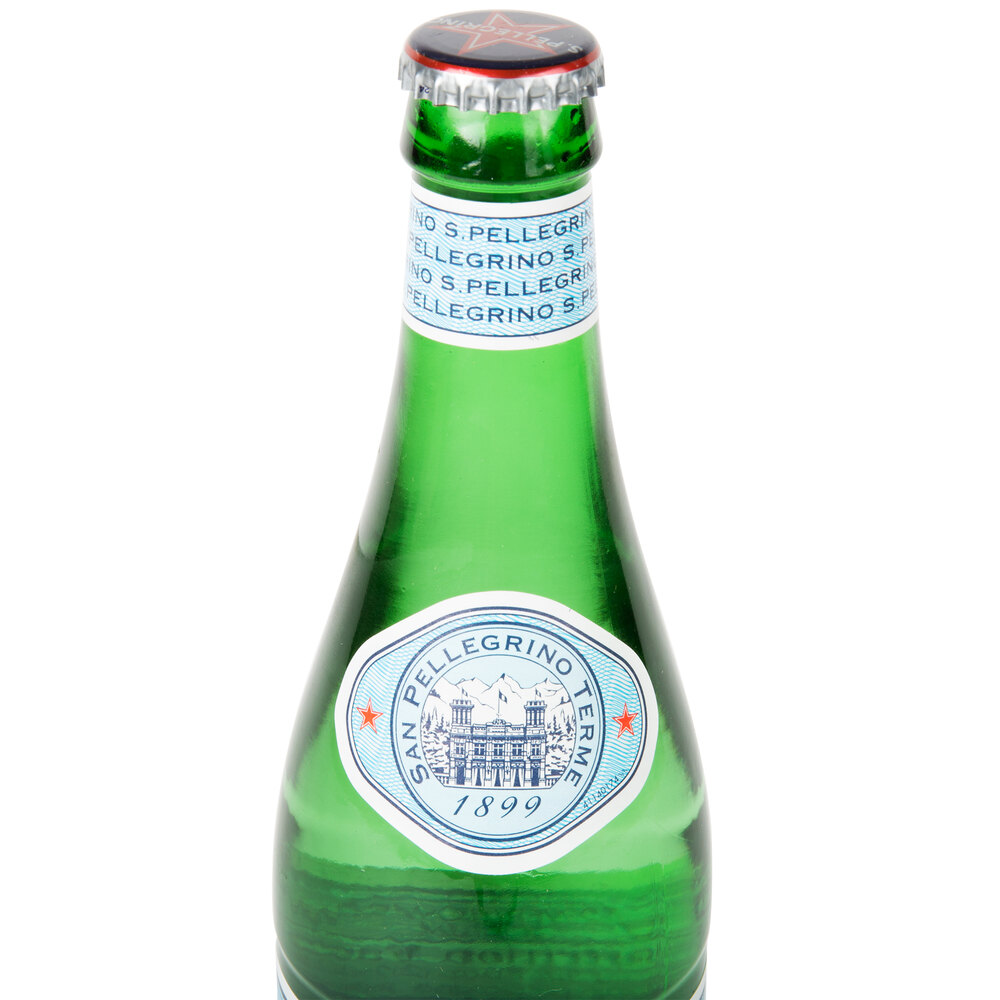 San Pellegrino 500 mL Glass Bottle Sparkling Natural Mineral Water 24