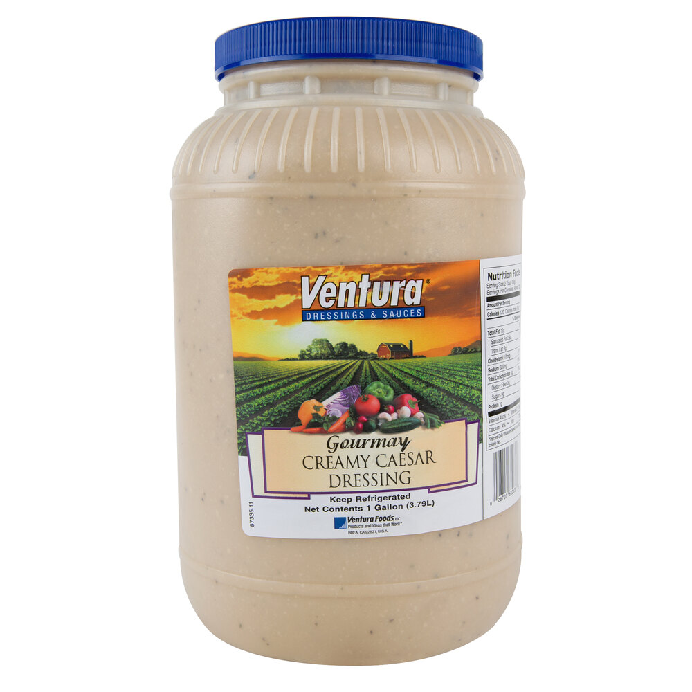 Ventura Gourmay 1 Gallon Creamy Caesar Dressing 4/Case