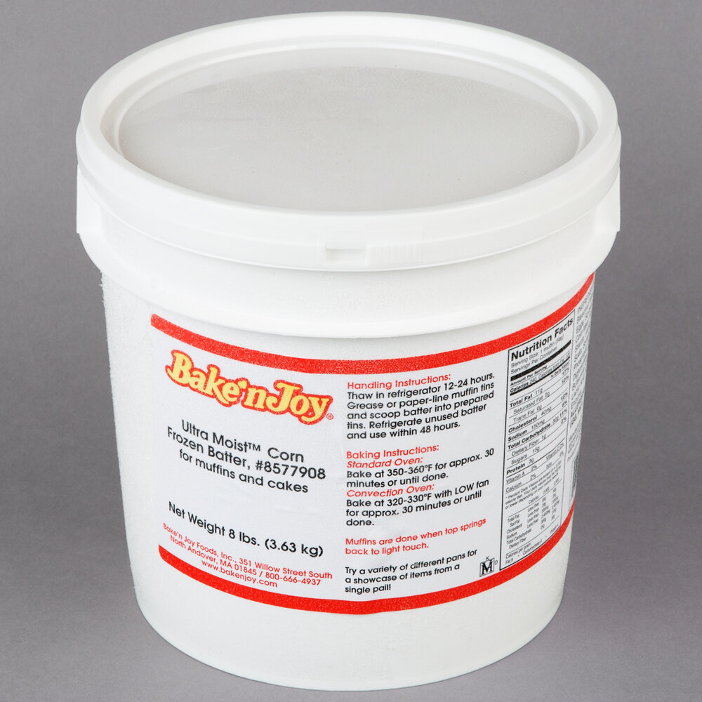 Bake'n Joy Ultra Moist 8 lb. Scoop and Bake Corn Batter 2/Case