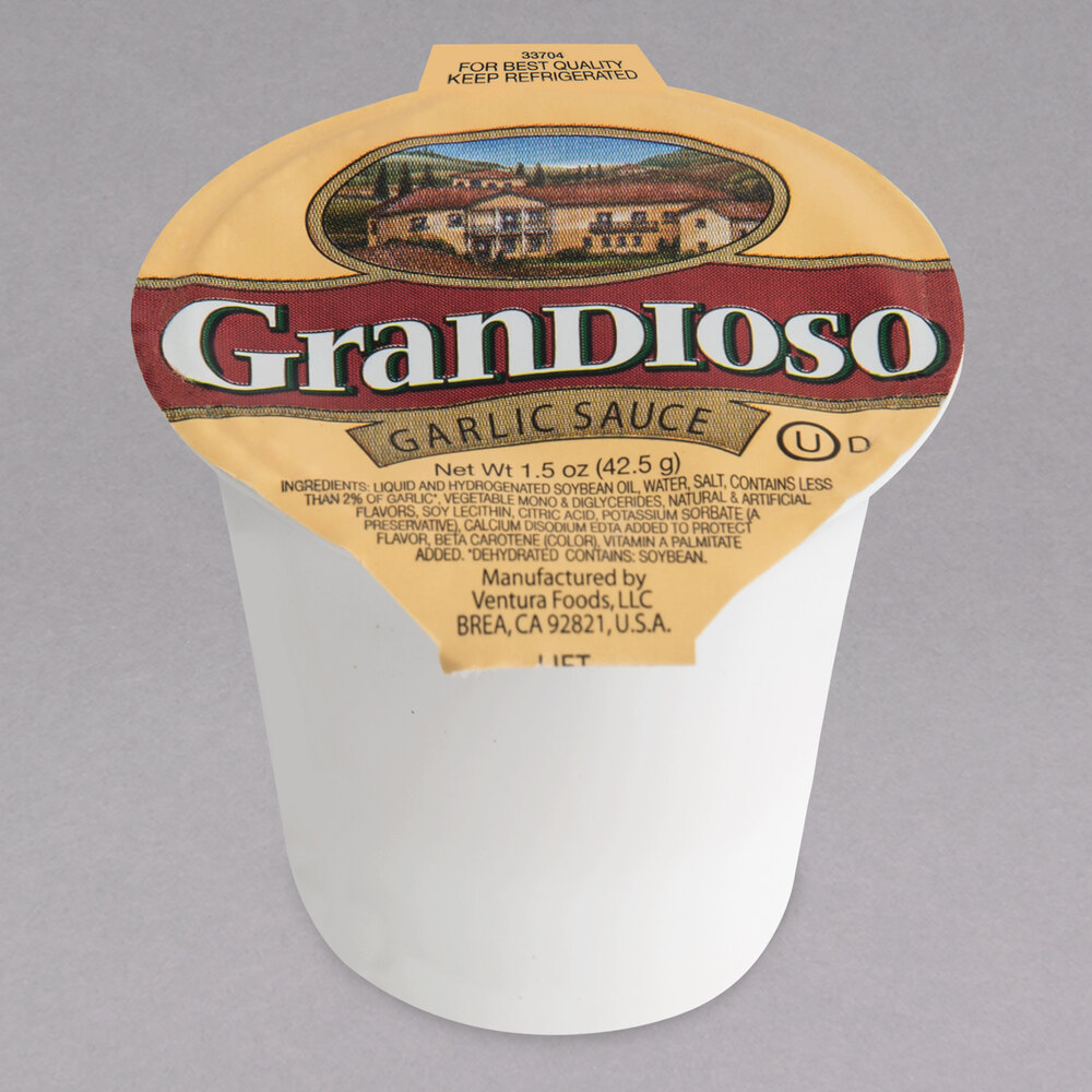 Grandioso Garlic Sauce Dipping Cups 96/Case