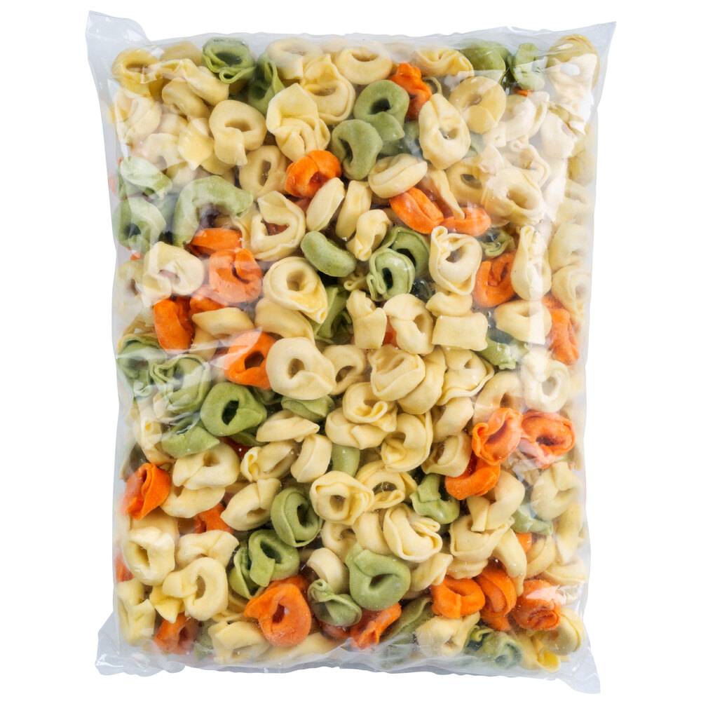 Seviroli PreCooked Tricolor Cheese Tortellini Pasta 10 lb. Bag