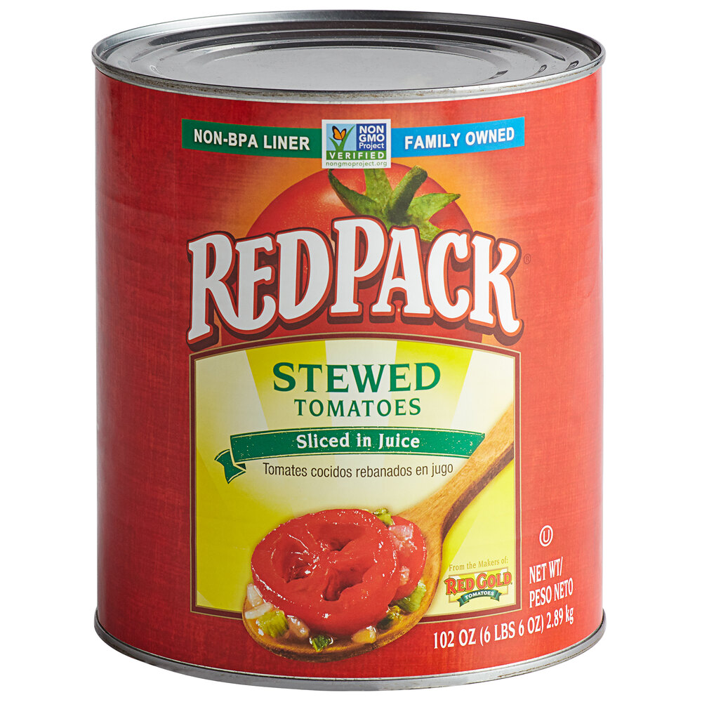 Red Gold 10 Can Redpack Sliced Stewed Tomatoes 6/Case
