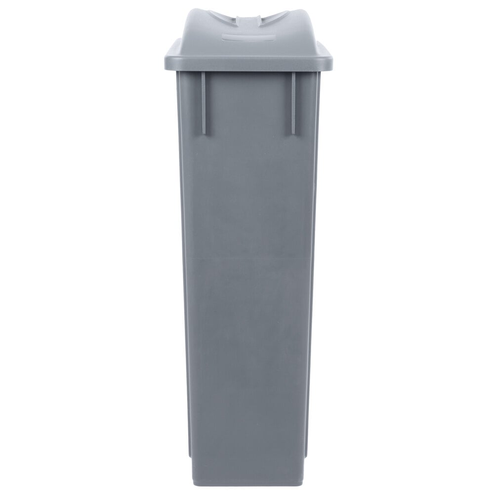Lavex Pro 23 Gallon Black Slim Rectangular Trash Can with Black Drop Shot  Lid - Yahoo Shopping
