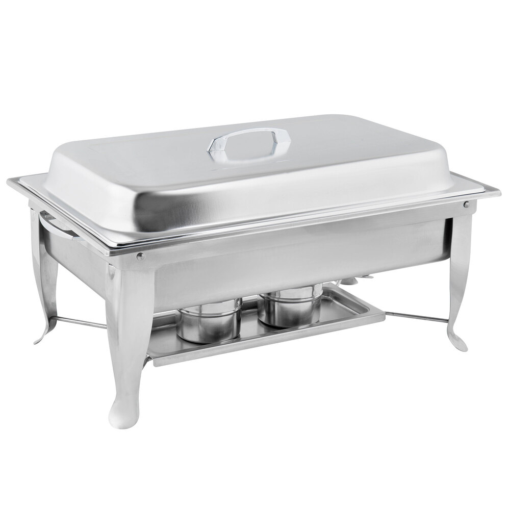 Choice Economy Full Size Stainless Steel Chafer With Folding Frame X4 for sale online 8 Qt 