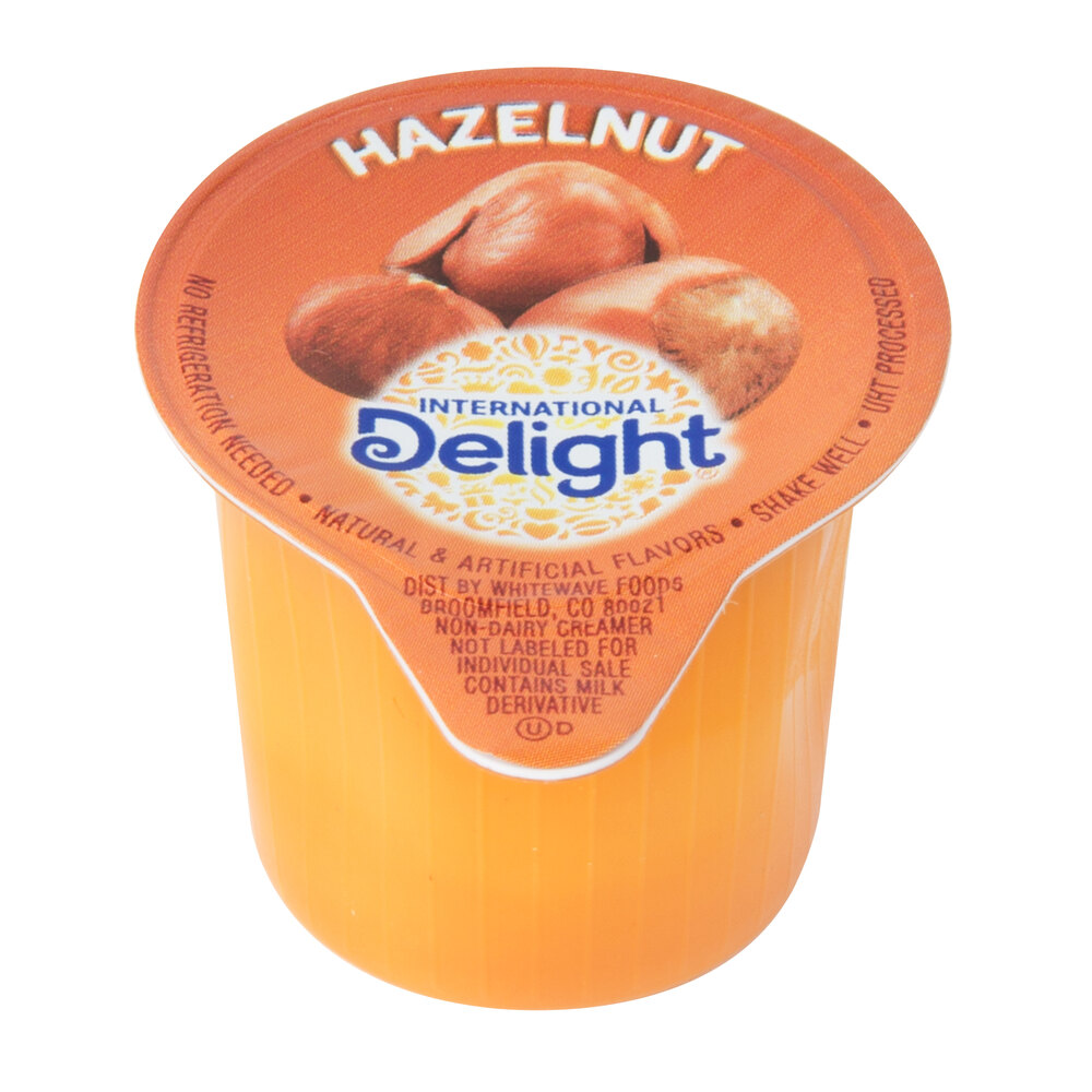 International Delight Hazelnut Single Serve NonDairy Creamer 288/Case