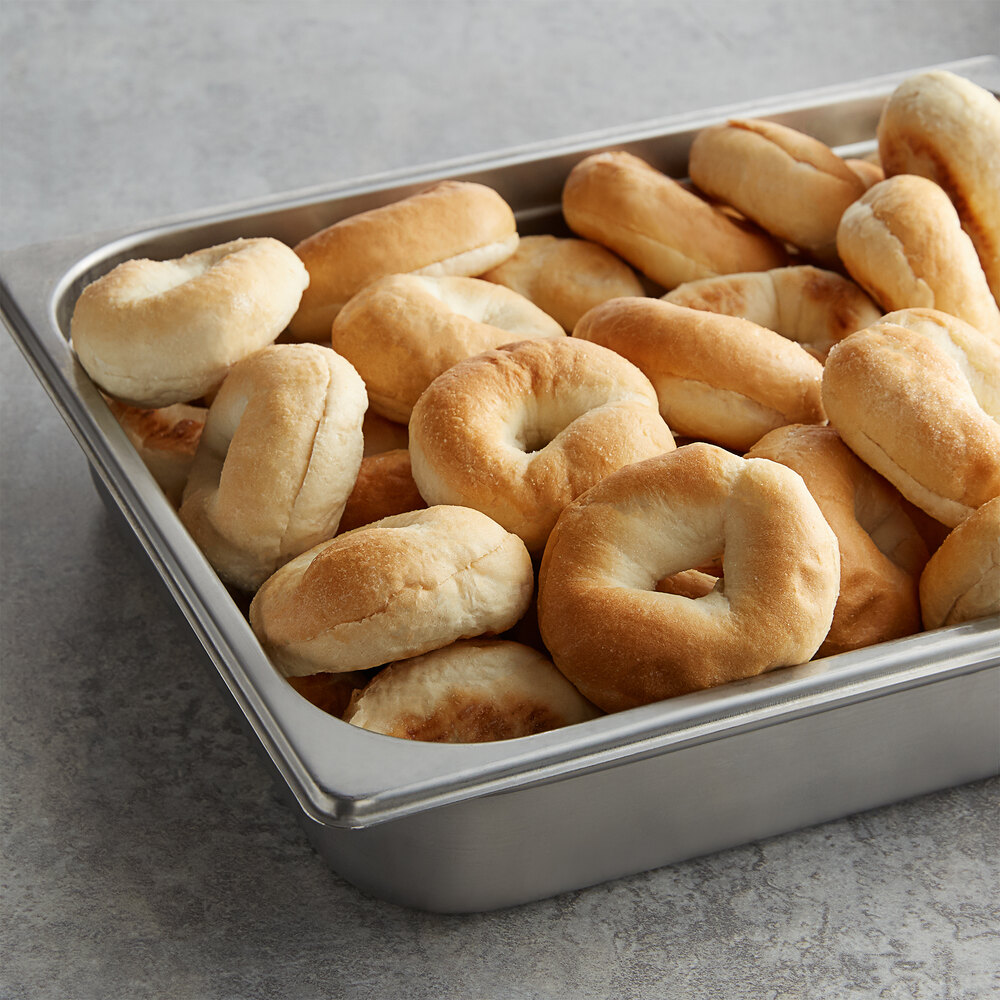Lender's Bagels 36Count Bag Plain Sliced Mini Bagel 4/Case