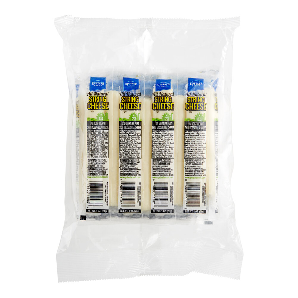 Upstate Farms 1 oz. Individually Wrapped Mozzarella String Cheese Stick
