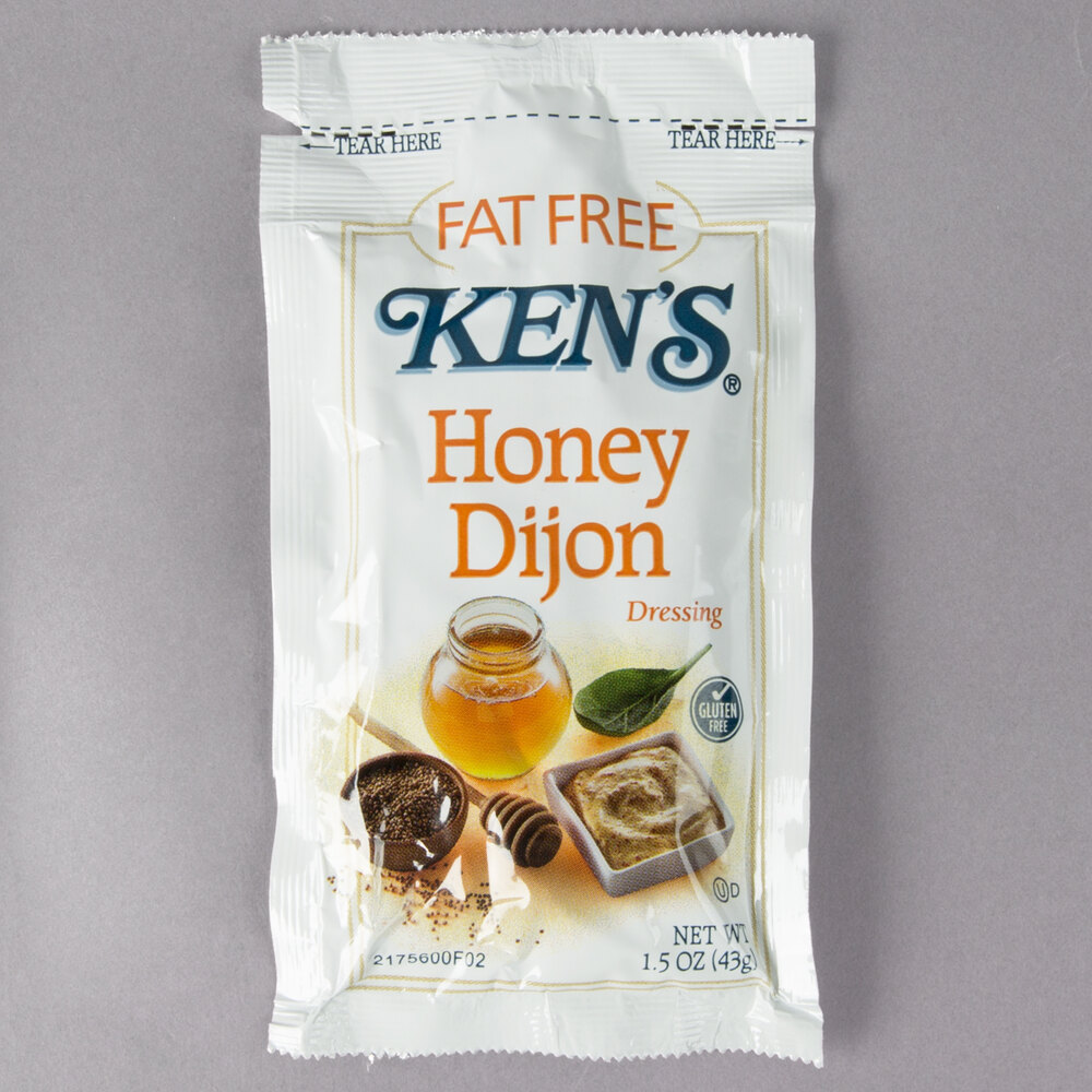 Ken's Foods 1.5 oz. FatFree Dijon Honey Mustard Dressing Packet 60/Case