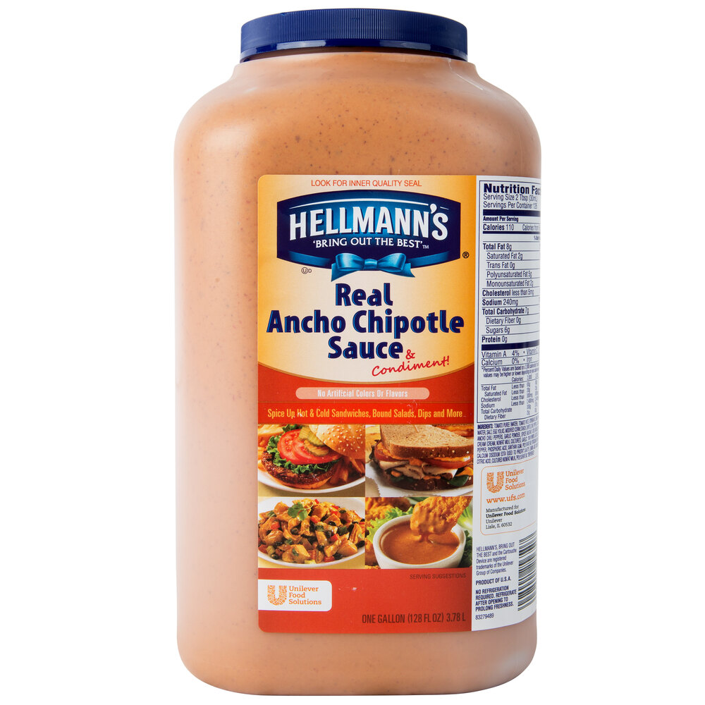 Hellmann's 1 Gallon Real Ancho Chipotle Sauce 2/Case