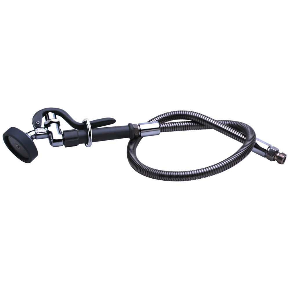 T&S B0957 Bedpan Washer 44" Braided Vinyl Hose with Self Closing Spray Valve