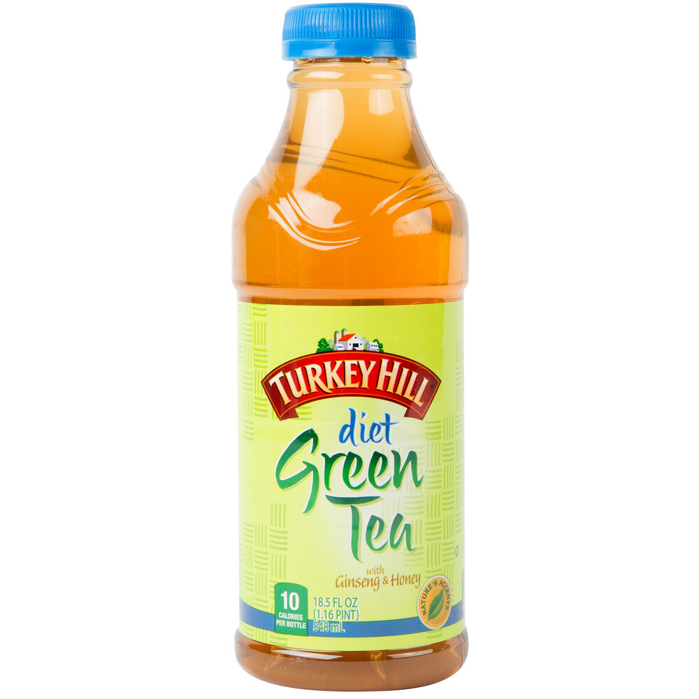 Turkey Hill Diet Green Tea with Ginseng and Honey 18.5 fl. oz. 18/Case
