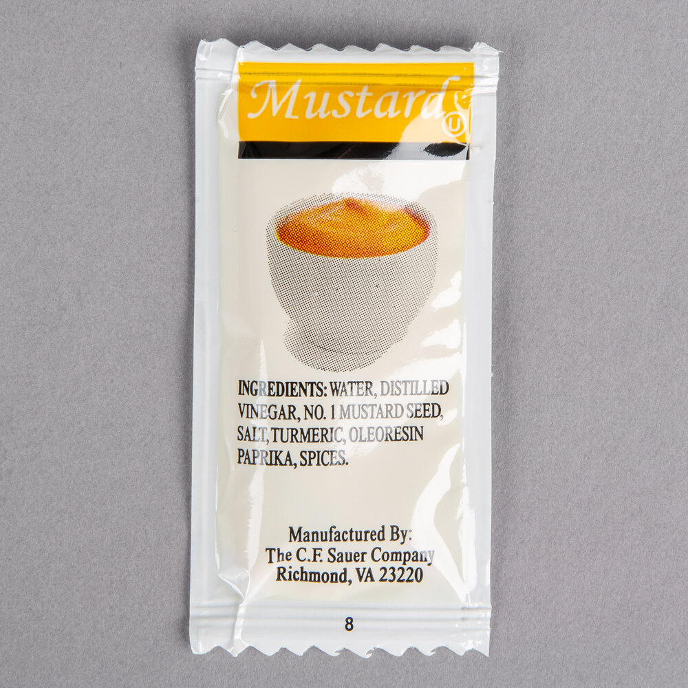 5.5 Gram Yellow Mustard Portion Packet 500/Case
