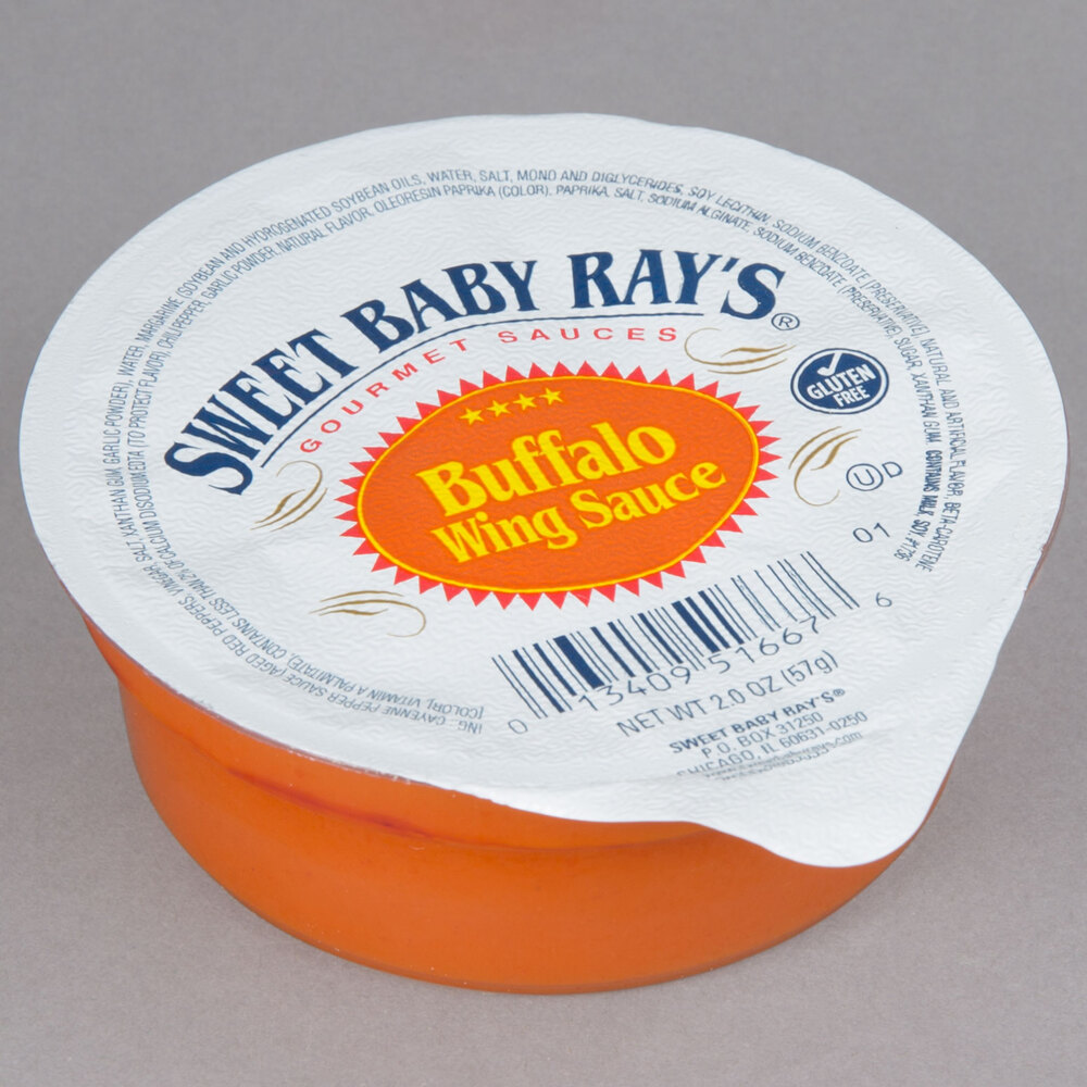 Sweet Baby Ray's 2 oz. Buffalo Wing Sauce Dipping Cup 72/Case