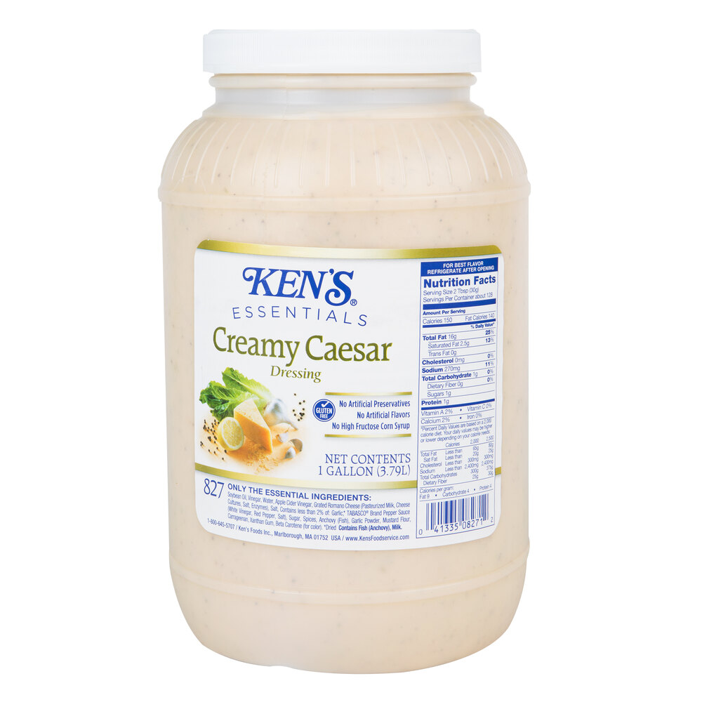 Ken's Foods Essentials 1 Gallon Creamy Caesar Dressing 4/Case