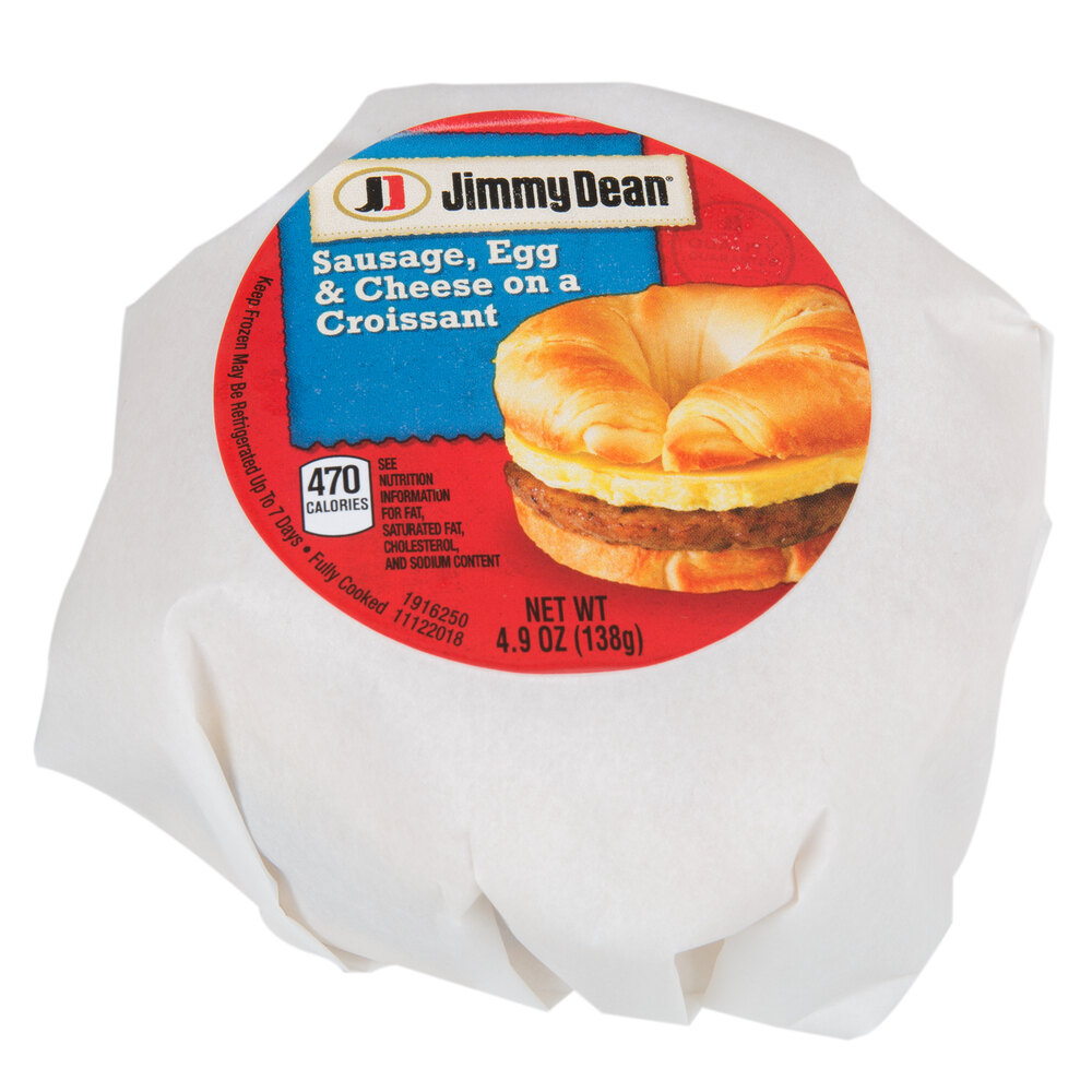 Jimmy Dean 4.8 oz. Sausage, Egg, and Cheese Breakfast Croissant 12/Case