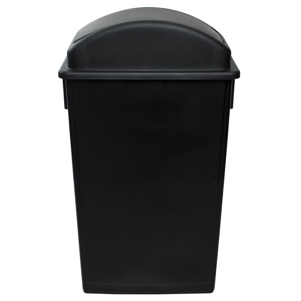 23 Gallon Trash Can (Black, Slim) - WebstaurantStore