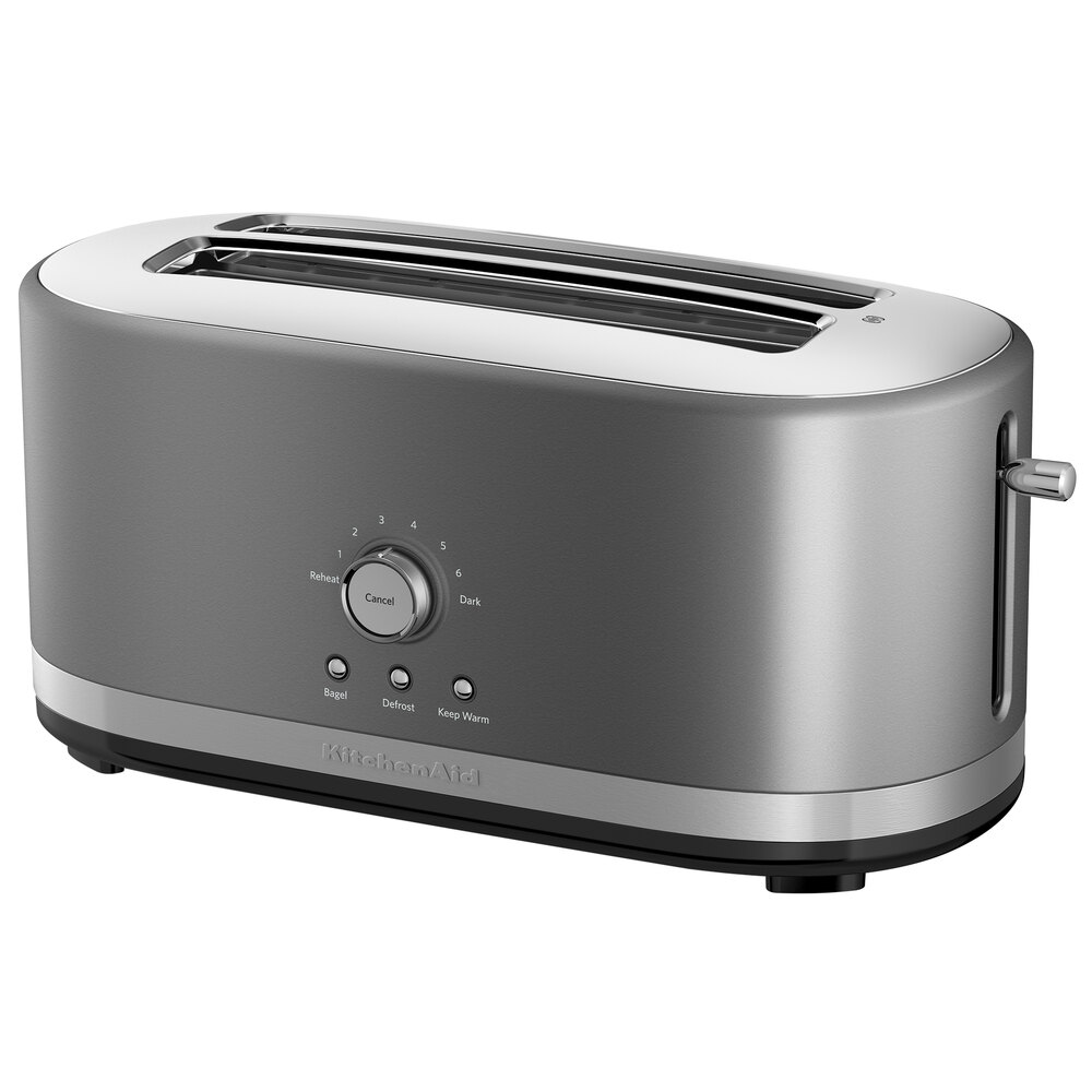 KitchenAid KMT4116CU Contour Silver 4 Slice Long Slot Toaster with High