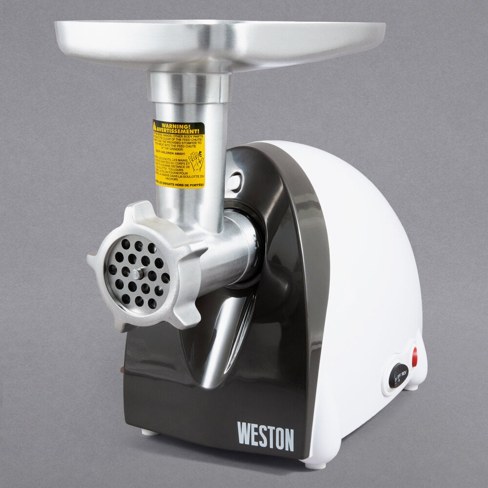 Weston 33-1201-W Pro Series #8 Electric Meat Grinder and Sausage Stuffer -  120V, 575W