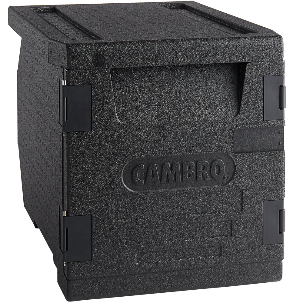 Cambro Cam GoBox® Black Front Loading EPP Insulated Food Pan