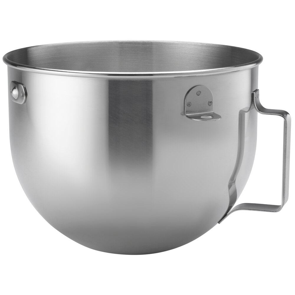 KitchenAid KN25PBH 5 Qt. Brushed Stainless Steel Mixing Bowl with Handle Stainless Steel Mixing Bowl With Handle