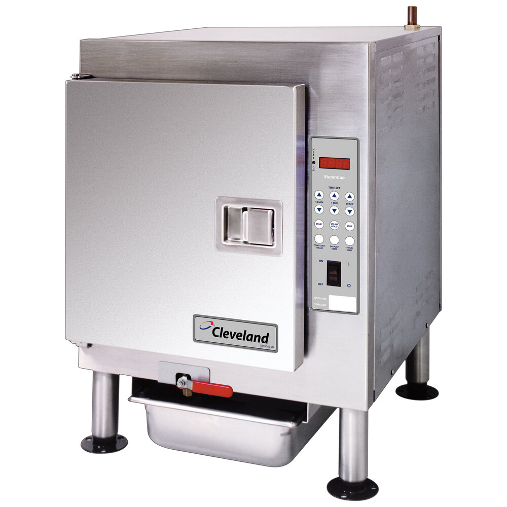 Cleveland 1SCE SteamCub 5 Pan Electric Countertop Steamer 440/480V, 3