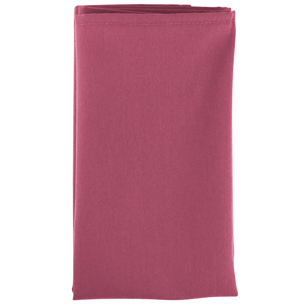 Intedge Mauve 100 Polyester Cloth Napkins, 20" x 20" 12/Pack