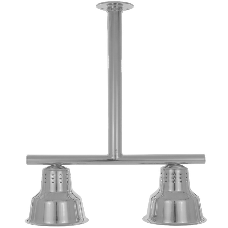 Hanson Heat Lamps DLGT/600/SS Rigid Tube Ceiling Mount Double Heat Lamp with Stainless Steel Finish