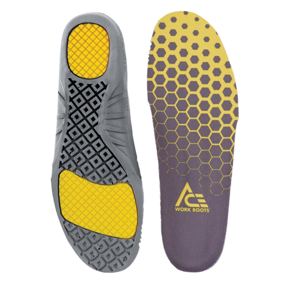 Ace N0076 Unisex Yellow / Black Gel Comfort Insole
