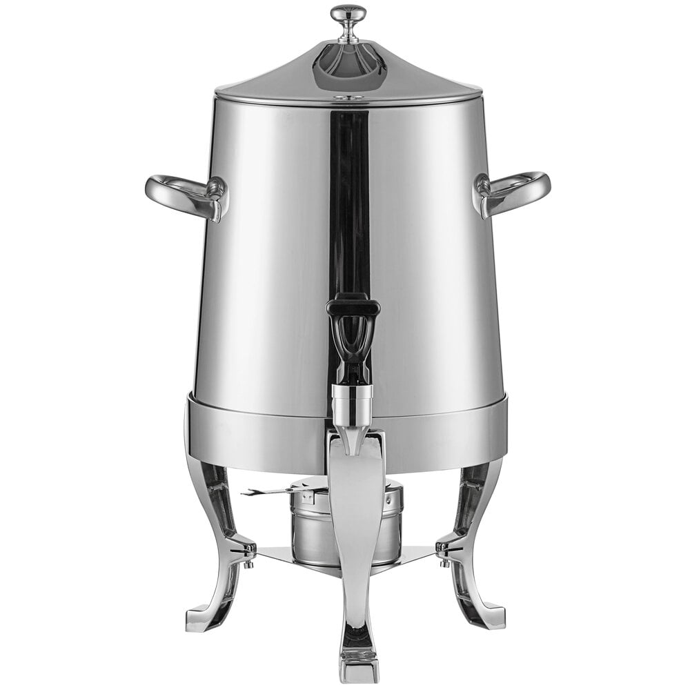 Choice Deluxe Stainless Steel 48 Cup Coffee Chafer Urn with Chrome Accents  - 3 Gallon