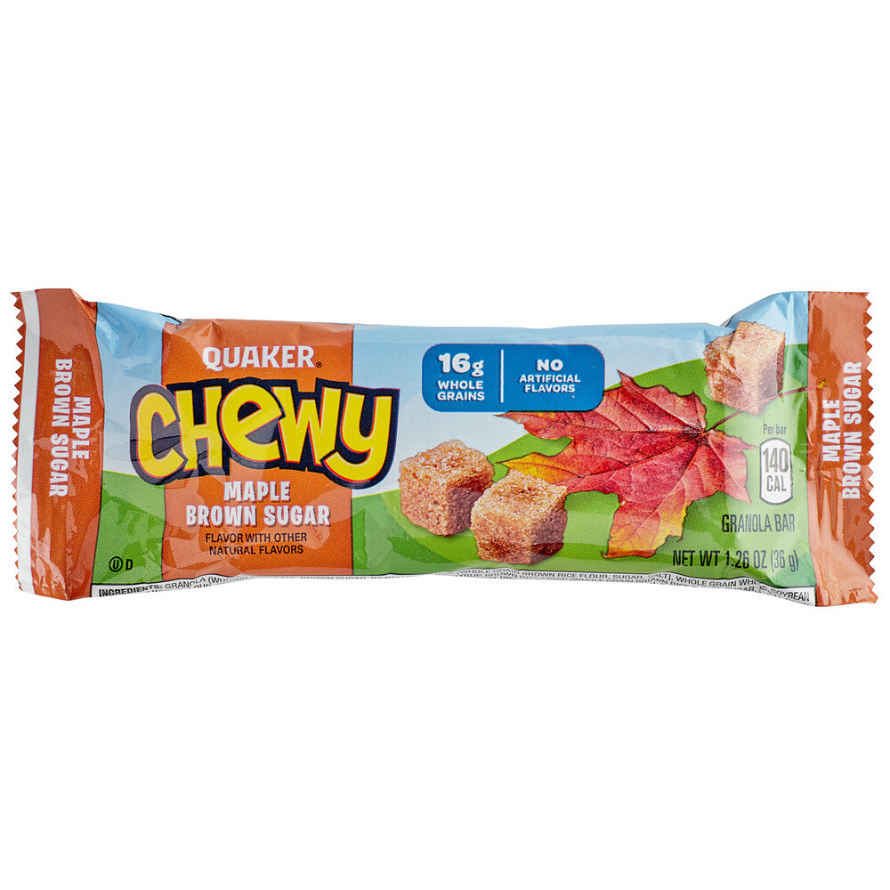 Quaker Chewy Maple Brown Sugar Granola Bar 1.26 oz. 125/Case